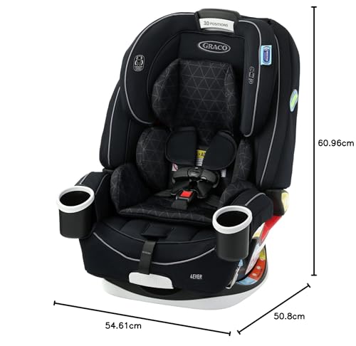 Graco 4Ever All-in-One Convertible Car Seat, 4-in-1 Baby to Big Kid Car Seat from 1.8-54 kg (4-120 lb), ProtectPlus Engineered, Drew