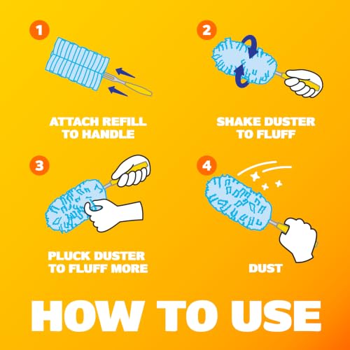 Swiffer Dusters Refill for Cleaning, Feather & Microfiber Duster Alternative, Unscented, 10 Count