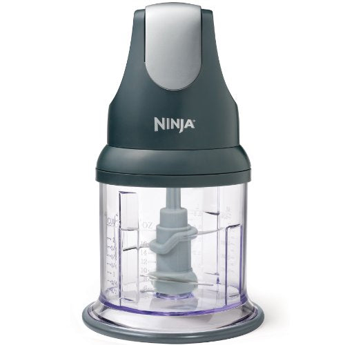 Ninja Express Chop Electric Food Chopper, 200-Watt, One-Touch Pulse, for Chopping, Mincing, and Pureeing – BPA-Free, Dishwasher Safe, with Storage Lid, 16oz, NJ100C (Canadian Version)