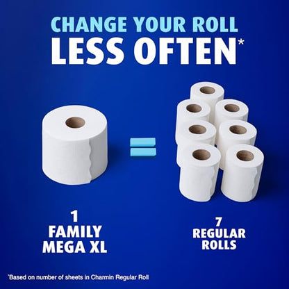 Charmin Toilet Paper Ultra Soft Cushiony Touch, 12 Family Mega XL Rolls = 84 Regular Rolls