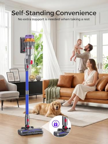 Cordless Stick Vacuum Cleaner, 70Mins 600W 55Kpa for Home, Pet Hair, Carpet