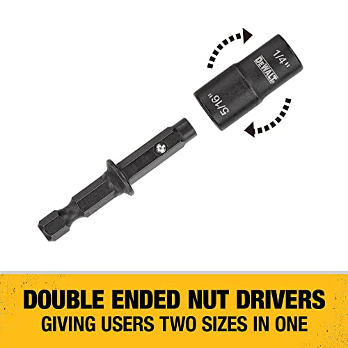 DEWALT Nut Driver, Double Ended, 1/4In + 5/16In (DWADEND14516)