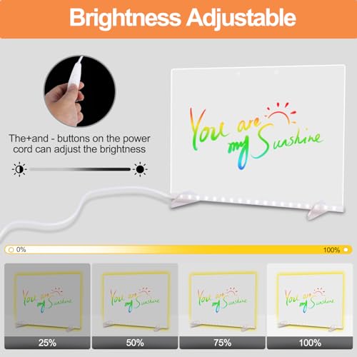 16" LED Drawing Board for Kids Birthday Gifts for Girls, Black/Yellow