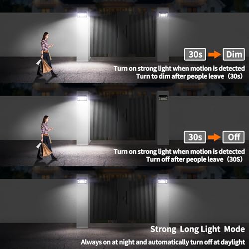 intelamp Solar Lights Outdoor Motion Sensor-1 Pack | 1300LM,3 Mode Solar Security Lights, Waterproof Solar Wall Light for House Yard Garden Garage Pathway