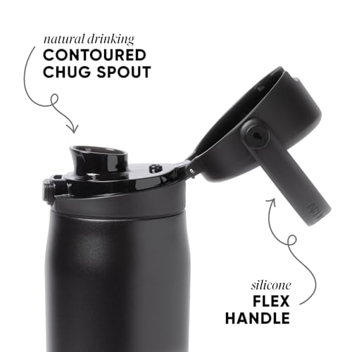 Simple Modern Insulated Sport Water Bottle with Chug Lid | 30oz, Black