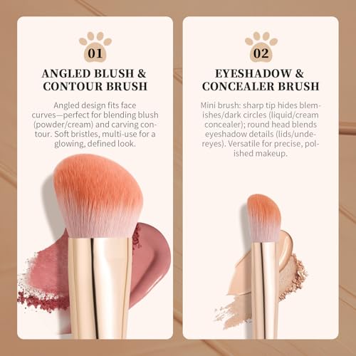 ‌DUcare 2pcs Professional Multi-Function Makeup Brushes Set