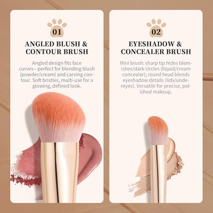 ‌DUcare 2pcs Professional Multi-Function Makeup Brushes Set