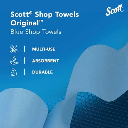 Scott® Shop Towels Original™ (75040), 2 Rolls, 55 Towels/Roll, Blue