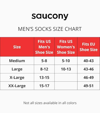 Saucony mens Multi-pack Mesh Ventilating Comfort Fit Performance Crew Socks, Black (12 Pairs), 8-12