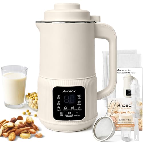 Ariceck 1.2L Automatic Nut Milk Maker, 8-in-1 Soy & Almond Milk Machine