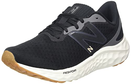 New Balance Women's Fresh Foam Arishi V4 Running Shoe, Black/Light Gold Metallic/Gum 2, 7 Medium US