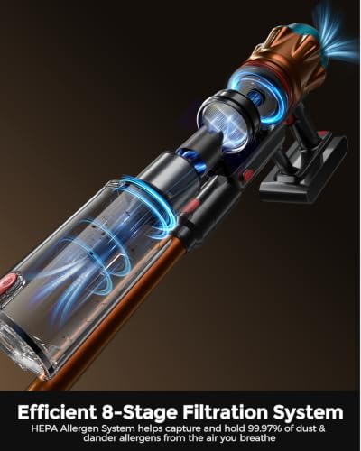 LPXC Cordless Vacuum Cleaner, 550W 50KPA 50Mins Vacuum Cleaners for Home | Powerful Suction, Self-Standing, Anti-Tangle Brush, Lightweight Cordless Stick Vacuum for Home, Hard Floors, Pet Hair, Carpet