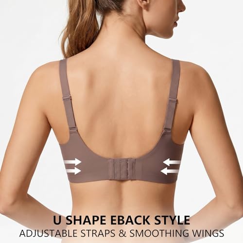 Qivolt Womens Deep V Bras,No Underwire Push Up Wireless Bralettes Seamless Soft Comfort Everyday Tshirt Bra (CA/US, Alpha, Small, Regular, Regular, B Black)