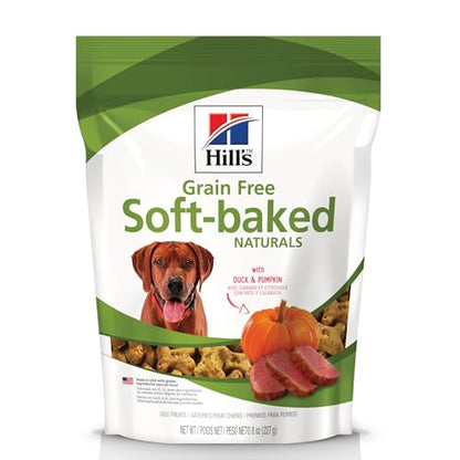 Hills Grain Free Soft-Baked Naturals Dog Treats, Duck & Pumpkin, 8 oz Bag