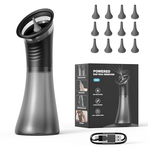 Ear Wax Removal Kit Ear Cleaner for Adults with 12 Replaceable Nozzles