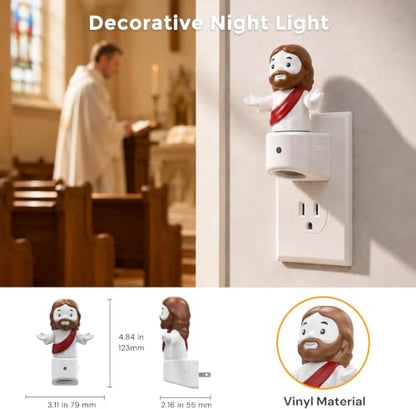 L LOHAS LED Plug in Night Light for Kids, Jesus Color Changing