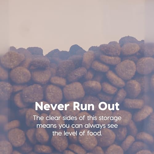 IRIS USA Dog Food Storage Container, Up to 22 lbs, Almond, Made in USA