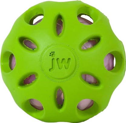 JW Pet Company Crackle Heads Crackle Ball Dog Toy, Medium, Colors Vary
