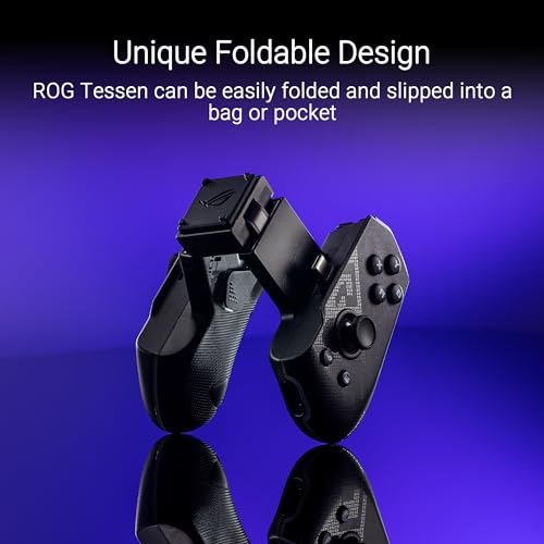 ASUS ROG Tessen Gaming Mobile Controller (foldable, one size fits all, on-the-fly key mapping, RGB lighting, 500Hz polling rate)