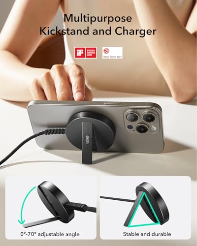 ESR for Magsafe Charger with Kickstand, 15W Magnetic Wireless Charger