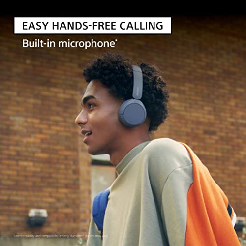 Sony WH-CH520 Wireless Headphones Bluetooth On-Ear Headset with Microphones, Blue