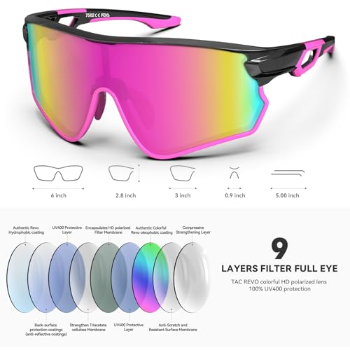 BEACOOL Polarized Sports Sunglasses for Men Women Youth Baseball Fishing Cycling Running Hiking Motorcycle Tac Glasses UV400