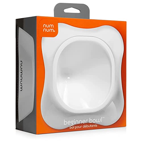 NumNum Beginner Bowl for Babies & Toddlers, BPA-Free Silicone Baby Led Weaning Bowl with Non-Slip Base, Self-Feeding Baby Dish for 6+ Months, Easy-to-Clean Feeding Essential and GOOtensils