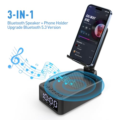 Birthday Gifts for Men, Cell Phone Stand with Wireless Bluetooth Speaker