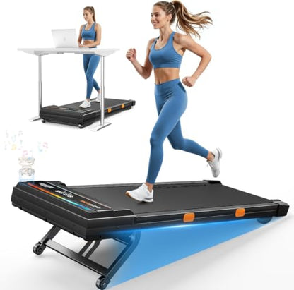 Acezoe Walking Pad Treadmill, 15% AUTO Incline, Bluetooth Speaker | Tapis Roulant for Home & Office, Under Desk Treadmills, 3.0HP Brushless Quiet Motor, 300lbs Capacity, LED Display, APP