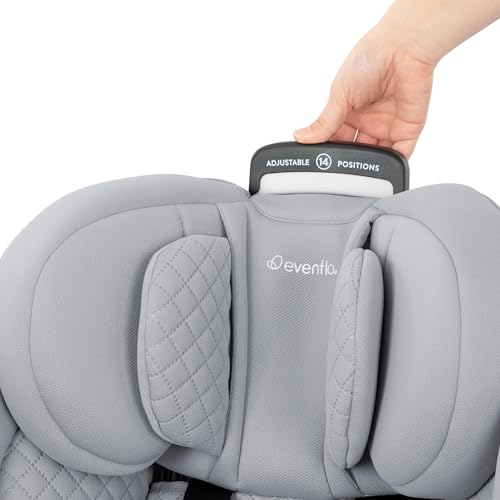 Evenflo Revolve360 Extend All-in-One Rotating Car Seat with Green & Gentle Fabric - Quartz