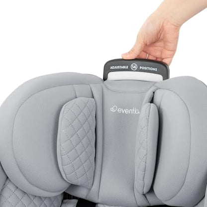 Evenflo Revolve360 Extend All-in-One Rotating Car Seat with Green & Gentle Fabric - Quartz