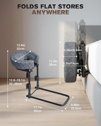 Massage Headrest for Bed, Massage Face Cradle for Bed, Adjustable 18" Height Bed Massage Head Holder, for Home Salon Spa Massage Table, Comfortable Face Down Pillow After Eye Surgery
