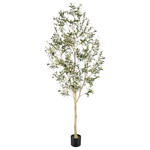 LYERSE 7FT Artificial Olive Tree with Olive Branches and Lifelike Fruits