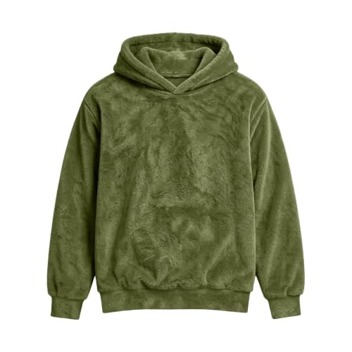 Generic Hoodies for Men Fuzzy Warm Soft Long Sleeve Hooded Sweatshirt | Mens Hoodies Pullover Long Sleeve Warm Fleece Hooded Pullover Casual Winter Cozy Soft Hoodie Sweatshirt