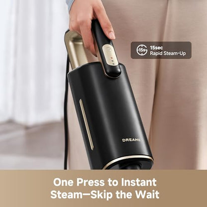 DREAME SH10 Steam Mop with Detachable Handheld Steamer, 13-in-1 Portable Steam Cleaner, 3.8 lbs Lightweight Body, 15sec Steam-Up, 212℉ Steam Cleaning, 350ml Water Tank, Safety System