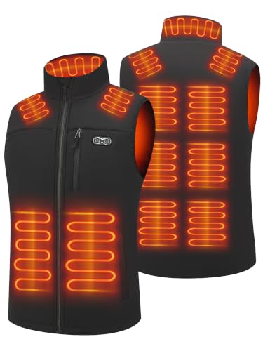 Heated Vest for Men, 11 Heating Zones, USB Powered, Battery Not Included