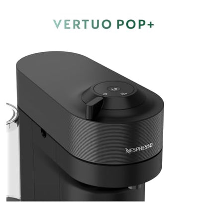 Nespresso Vertuo Pop+ Pod Coffee Maker Liquorice Black with Milk Frother