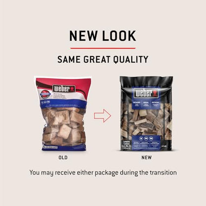 Weber 17148 Hickory Wood Chunks, 350 cu. in. (0.006 Cubic Meter), 4 lb