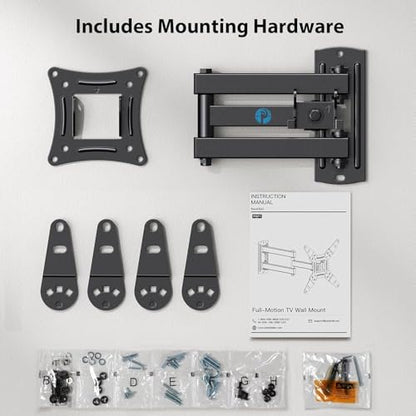 Pipishell Full Motion TV Wall Mount for 13–43 inch TVs and Echo Show 21/15