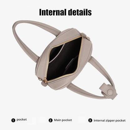 Goinsound Small Top Handle Bags for Women Structured Shoulder Handbags | Adjustable Crossbody Shoulder Strap, Zipper Closure, Travel Everyday Going Out Work Casual, Black