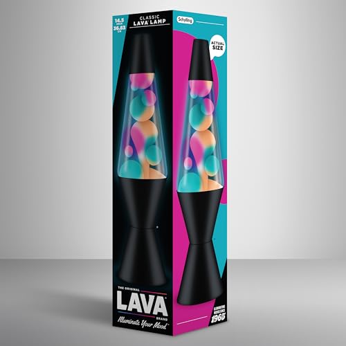 Lava Lite Classic 14-1/2-Inch 20-Ounce Black-Based Lava Lamp, Graffiti/Multicoloured Liquid