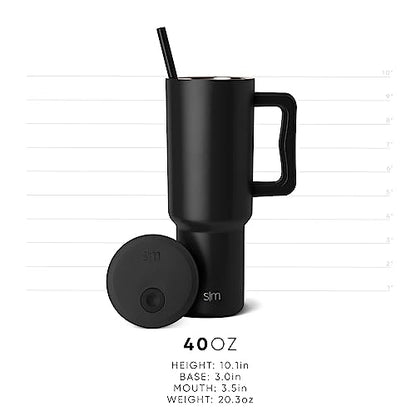 Simple Modern Disney 40 oz Tumbler with Handle & Straw Lid | Insulated Stainless Steel Water Bottle Travel Mug | Gifts for Women Her | Trek Collection | 40oz | Winnie The Pooh in The Wilderness