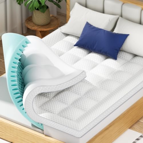 BEDELITE Dual Layer Queen Size Memory Foam Mattress Topper