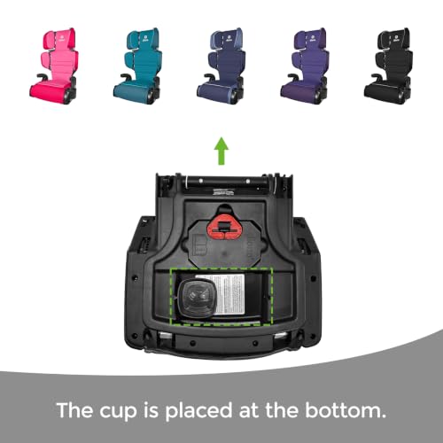 Diono Connect3 R 2-in-1 High Back Booster, Slim Fit 3-across in Many Mid-Sized Sedans and SUVs, For Children from 40-120 lbs., Lightweight with Cupholder, Black Storm
