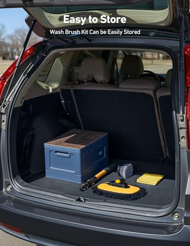 AstroAI Car Wash Brush, Long Handle Mop with Rotating Head, Cleaning Kit
