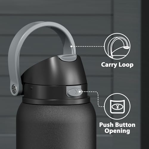 40 oz Insulated Water Bottle for Sports: Meoky Stainless Steel Water Bottle with 2-in-1 Straw and Spout Lid - Leak Proof, Cold for 24 Hours, Protective Silicone Base, BPA-Free for Gym, Night
