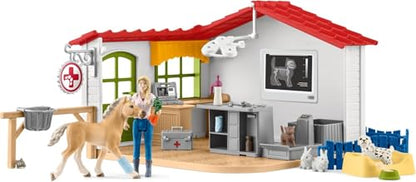 Schleich Farm World - 43Pc Veterinarian Practice with Pets | 42502