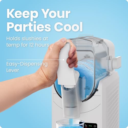 Iceman by Chefman Slush-Ease MAX 90oz Slushie Machine, 64oz Liquid Capacity Frozen Drink Maker & Slushy Machine with 5 Presets and LED Display, Perfect for Frozen Margaritas, Frappes, Smoothies
