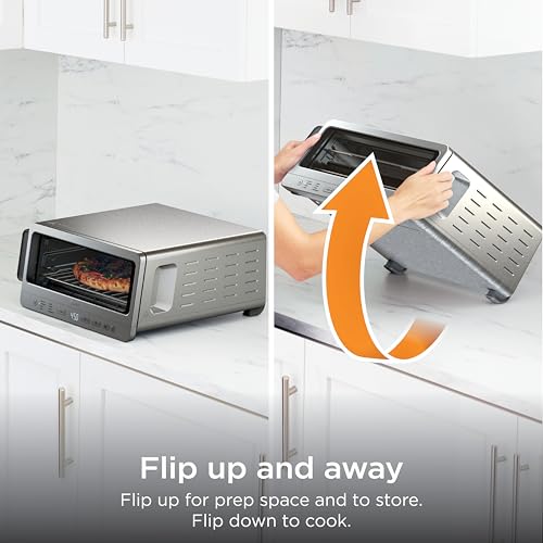 Ninja Flip Toaster Oven & Air Fryer, 8-in-1, Stainless Steel, SP151C