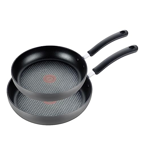 T-fal Ultimate Hard Anodized Nonstick Fry Pan Set, 2-Pack, 10,12 in, Onyx
